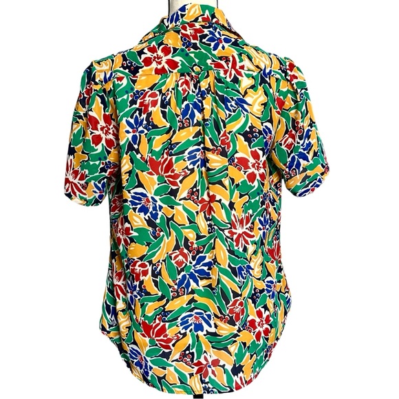 Stuart Randolph Blouse 10 Floral Vintage Button Down - Picture 6 of 7